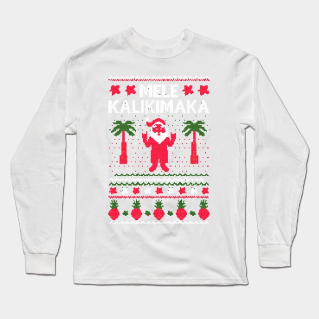 mele kalikimaka christmas Long Sleeve T-Shirt by crackdesign